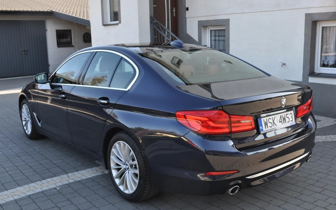 BMW Seria 5 cena 111500 przebieg: 157716, rok produkcji 2017 z Obrzycko małe 407